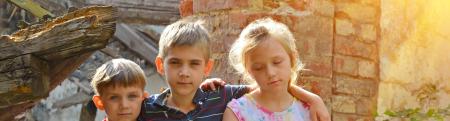 Three children in disaster area