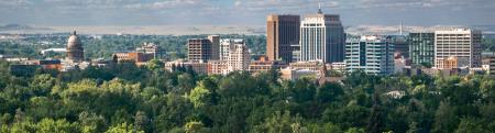 Distant view of Boise, Idaho's capitol