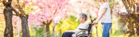 Grandmother in wheelchair