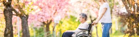 Grandmother in wheelchair