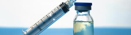 Syringe and vaccine bottle