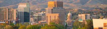 image of downtown Boise taken from far away