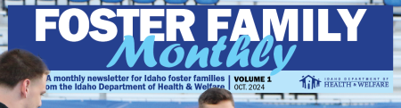 Cropped cover of the first edition of the Foster Family Monthly newsletter