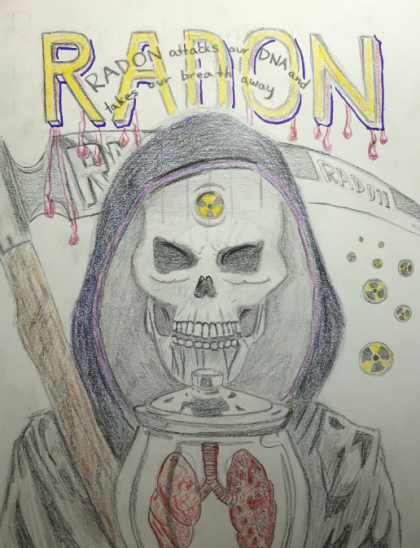 Drawing by Keith Fischer of Radon