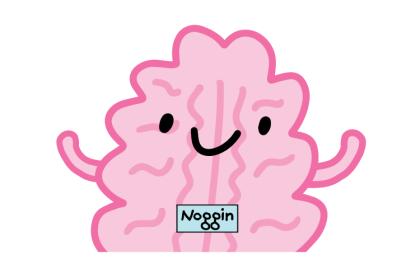 Cartoon of Noggin the brain
